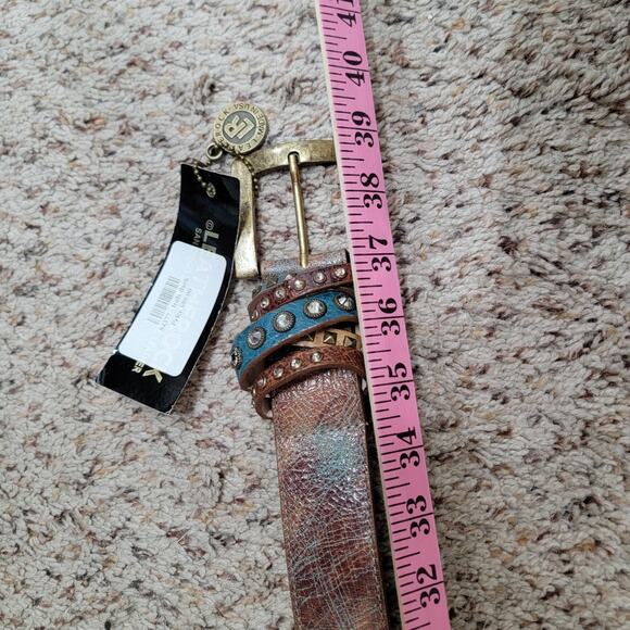 LEATHEROCK TEAL LEATHER BELT, SIZE 32, NWT - Picture 9 of 9